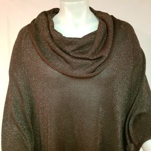 Joseph A. Size L/XL Brown Metallic Thread Tunic